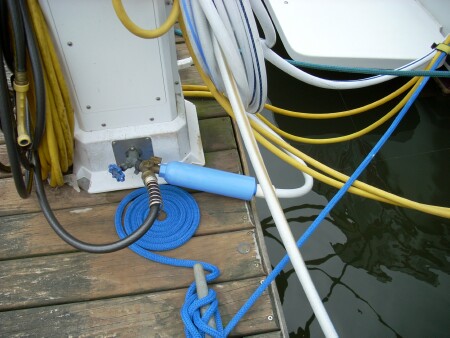 shore source with inline filtration system purchased from an rv supply store.