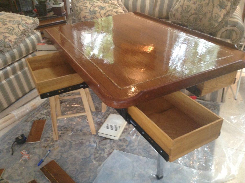 shown almost complete - two drawers open - the other small drawer has dividers for utensils