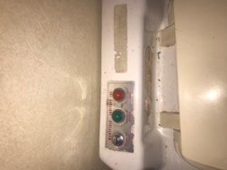 Toilet I believe nothing is hooked up lights and button do nothing